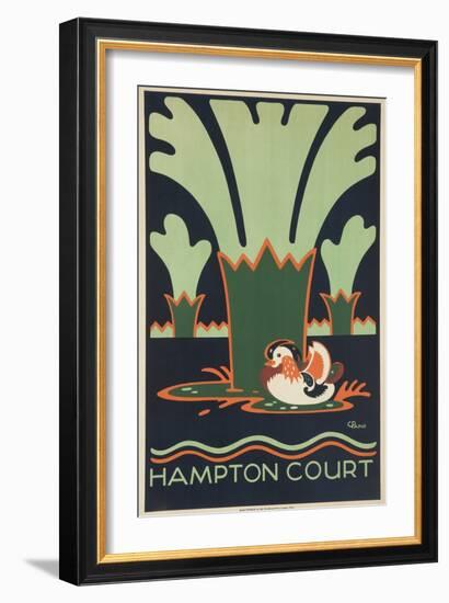 Hampton Court British Travel Poster-null-Framed Giclee Print