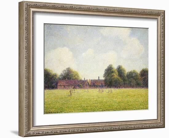 Hampton Court Green, 1891-Camille Pissarro-Framed Art Print