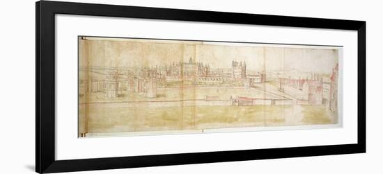 Hampton Court Palace from the North, C.1544-Anthonis van den Wyngaerde-Framed Giclee Print