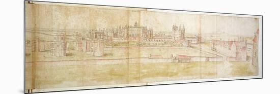 Hampton Court Palace from the North, C.1544-Anthonis van den Wyngaerde-Mounted Giclee Print