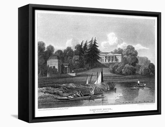 Hampton House, the Seat of Mr Garrick, Hampton, Richmond Upon Thames, London, 1815-William Radclyffe-Framed Premier Image Canvas