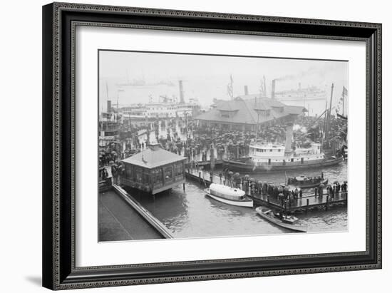 Hampton Roads Revels In the Return of the American Fleet-null-Framed Art Print