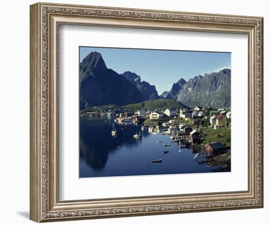 Hamroy Fishing Village During Summer, Lofoten Islands, Arctic, Norway, Scandinavia, Europe-Dominic Harcourt-webster-Framed Photographic Print