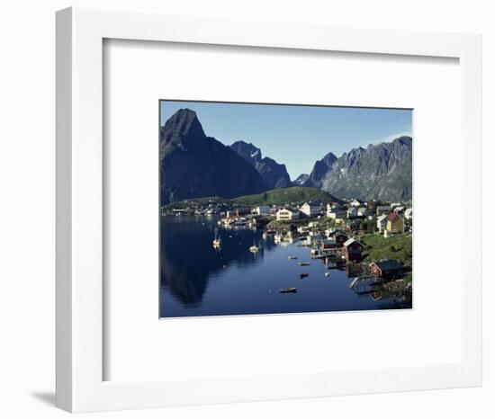 Hamroy Fishing Village During Summer, Lofoten Islands, Arctic, Norway, Scandinavia, Europe-Dominic Harcourt-webster-Framed Photographic Print