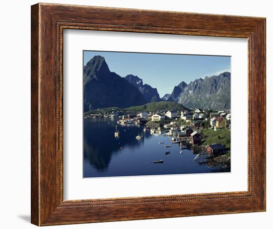 Hamroy Fishing Village During Summer, Lofoten Islands, Arctic, Norway, Scandinavia, Europe-Dominic Harcourt-webster-Framed Photographic Print