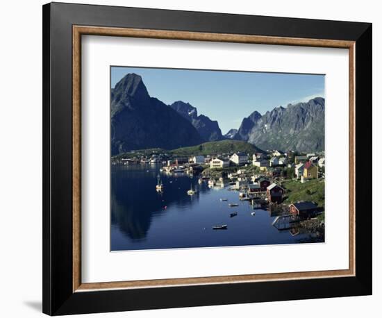 Hamroy Fishing Village During Summer, Lofoten Islands, Arctic, Norway, Scandinavia, Europe-Dominic Harcourt-webster-Framed Photographic Print