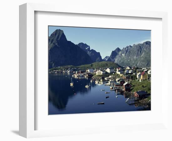 Hamroy Fishing Village During Summer, Lofoten Islands, Arctic, Norway, Scandinavia, Europe-Dominic Harcourt-webster-Framed Photographic Print