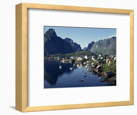 Hamroy Fishing Village During Summer, Lofoten Islands, Arctic, Norway, Scandinavia, Europe-Dominic Harcourt-webster-Framed Photographic Print