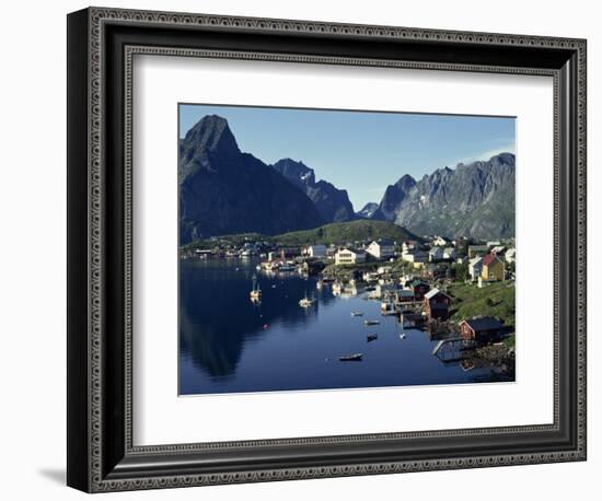 Hamroy Fishing Village During Summer, Lofoten Islands, Arctic, Norway, Scandinavia, Europe-Dominic Harcourt-webster-Framed Photographic Print