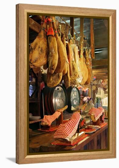 Hams for Sale, Casa De Miranda, Puerto De La Cruz, Tenerife, Canary Islands, 2007-Peter Thompson-Framed Premier Image Canvas
