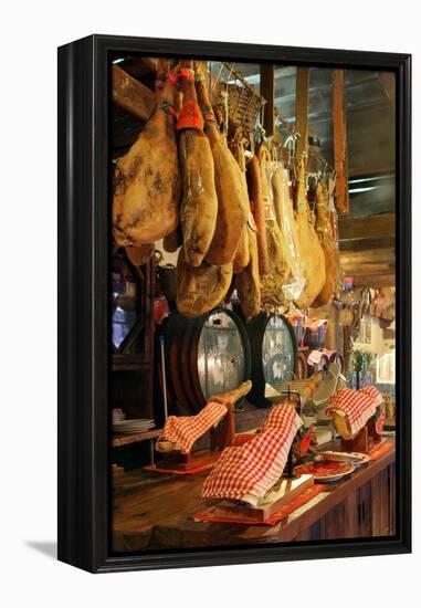 Hams for Sale, Casa De Miranda, Puerto De La Cruz, Tenerife, Canary Islands, 2007-Peter Thompson-Framed Premier Image Canvas