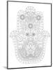 Hamsa Coloring Art-null-Mounted Coloring Poster