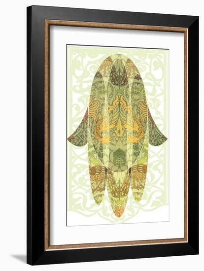 Hamsa Floralis-null-Framed Art Print
