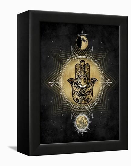 Hamsa Hand Celestial-Oliver Jeffries-Framed Stretched Canvas