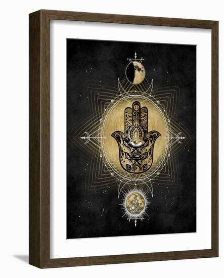 Hamsa Hand Celestial-Oliver Jeffries-Framed Art Print