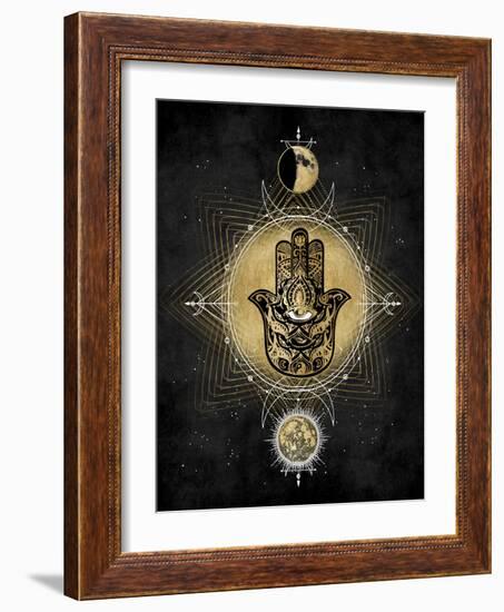 Hamsa Hand Celestial-Oliver Jeffries-Framed Art Print