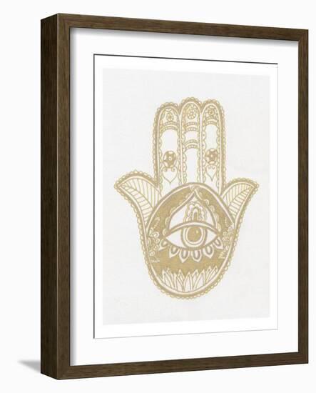 Hamsa Hand Gold-Pam Varacek-Framed Art Print