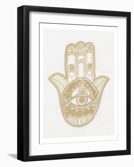 Hamsa Hand Gold-Pam Varacek-Framed Art Print