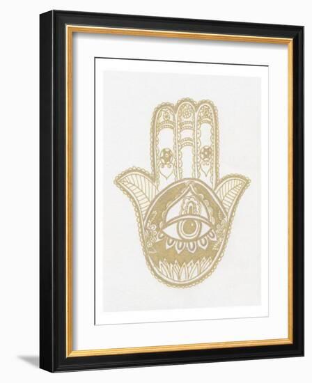 Hamsa Hand Gold-Pam Varacek-Framed Art Print