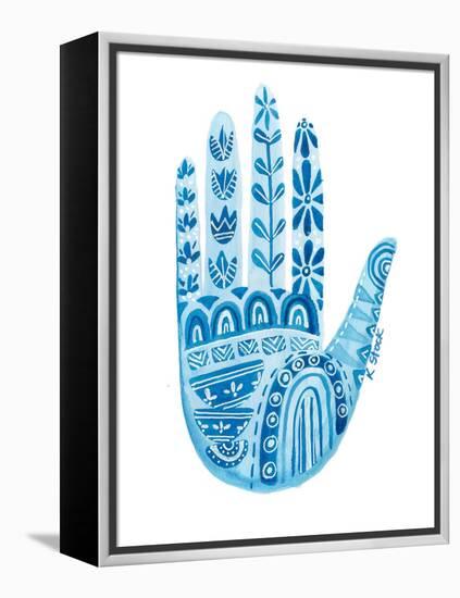 Hamsa Hand Of Power And Protection-Kerstin Stock-Framed Stretched Canvas