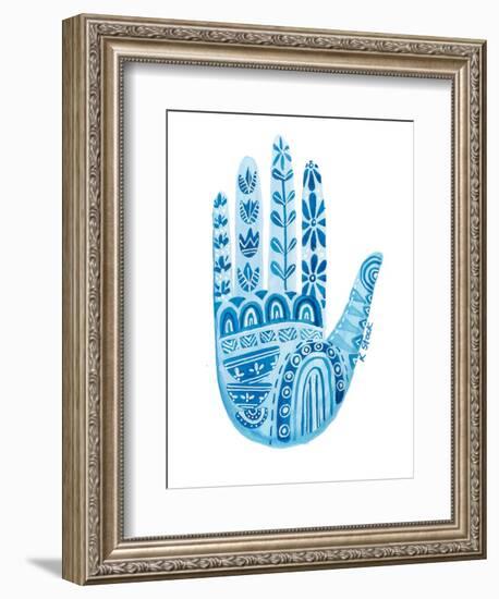 Hamsa Hand Of Power And Protection-Kerstin Stock-Framed Art Print