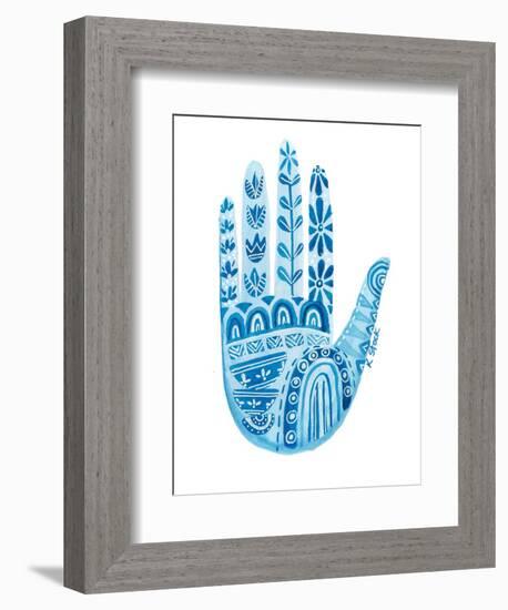 Hamsa Hand Of Power And Protection-Kerstin Stock-Framed Art Print