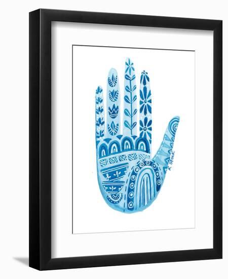 Hamsa Hand Of Power And Protection-Kerstin Stock-Framed Art Print