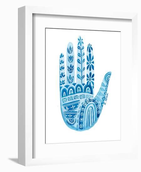 Hamsa Hand Of Power And Protection-Kerstin Stock-Framed Art Print