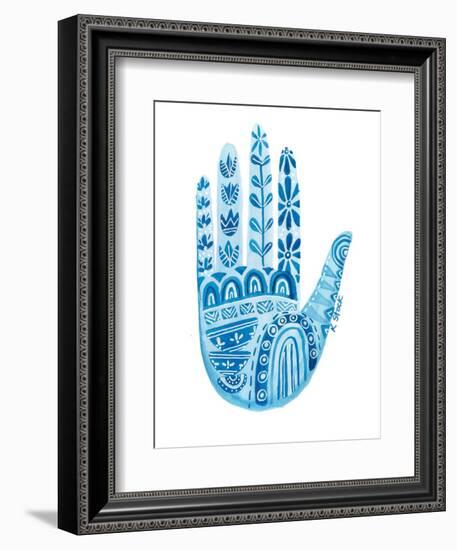 Hamsa Hand Of Power And Protection-Kerstin Stock-Framed Art Print