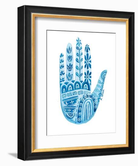 Hamsa Hand Of Power And Protection-Kerstin Stock-Framed Art Print