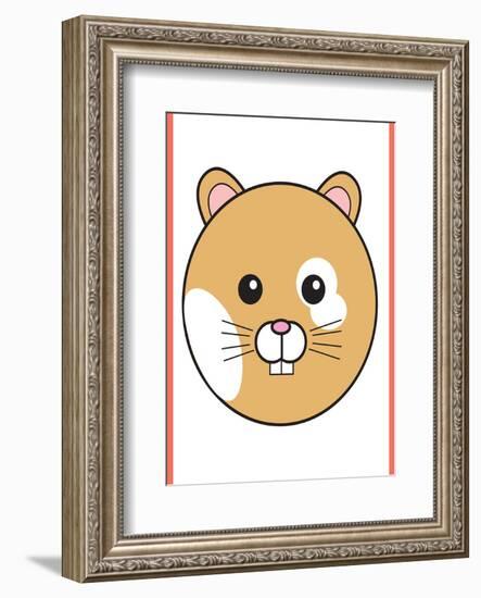 Hamster - Animaru Cartoon Animal Print-Animaru-Framed Giclee Print