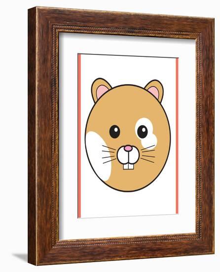Hamster - Animaru Cartoon Animal Print-Animaru-Framed Giclee Print