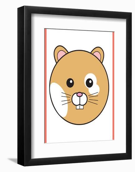 Hamster - Animaru Cartoon Animal Print-Animaru-Framed Giclee Print