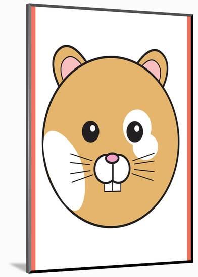 Hamster - Animaru Cartoon Animal Print-Animaru-Mounted Giclee Print