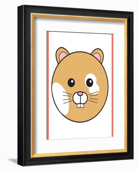 Hamster - Animaru Cartoon Animal Print-Animaru-Framed Giclee Print