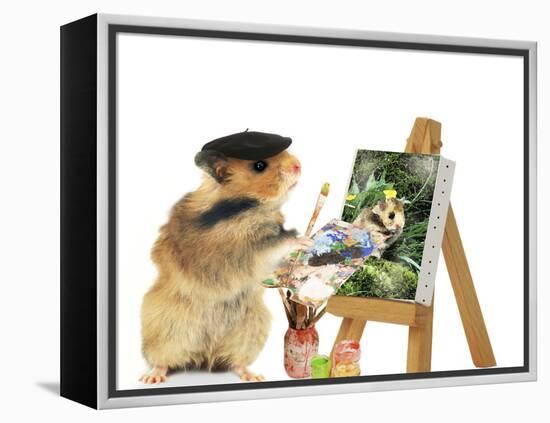 Hamster Painting-null-Framed Premier Image Canvas