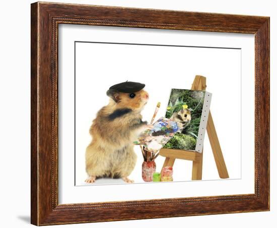 Hamster Painting-null-Framed Photographic Print