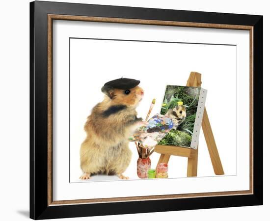 Hamster Painting-null-Framed Photographic Print