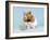 Hamster with Cake and Candle-null-Framed Photographic Print