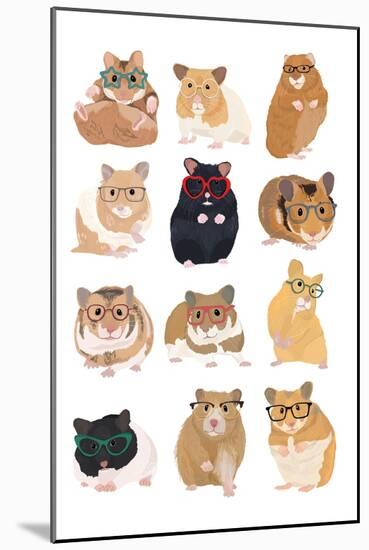 Hamsters Wearing Glasses-Hanna Melin-Mounted Art Print