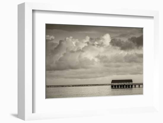 Hanalei Bay, Hanalei Pier, Hawaii, Kauai, clouds-Lee Klopfer-Framed Photographic Print