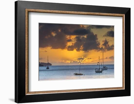 Hanalei Bay, Hawaii, Kauai, sunset-Lee Klopfer-Framed Photographic Print