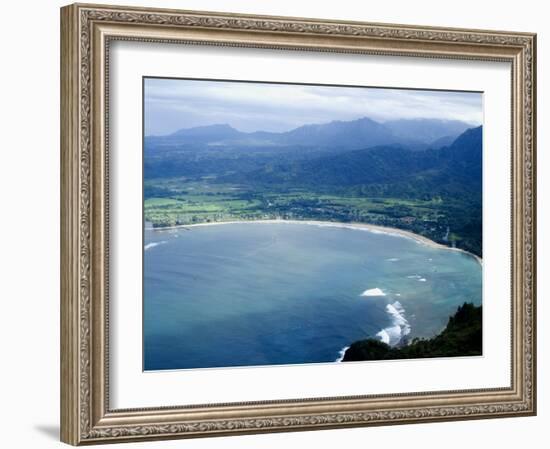 Hanalei Bay, Kauai, Hawaii, United States of America, Pacific, North America-Ethel Davies-Framed Photographic Print