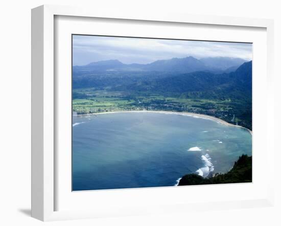 Hanalei Bay, Kauai, Hawaii, United States of America, Pacific, North America-Ethel Davies-Framed Photographic Print