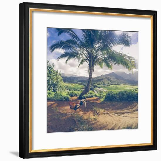 Hanalei Chicken Landscape, Kauai Hawaii-Vincent James-Framed Photographic Print