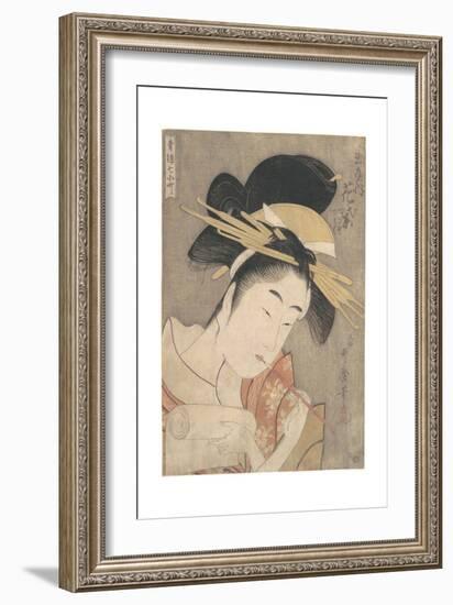 Hanamurasaki of the Tamaya, c.1790-Kitagawa Utamaro-Framed Giclee Print