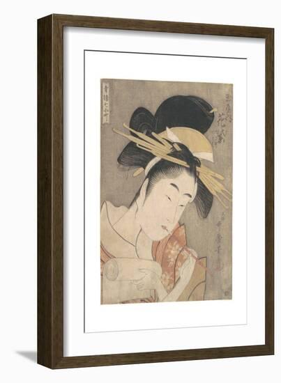 Hanamurasaki of the Tamaya, c.1790-Kitagawa Utamaro-Framed Giclee Print