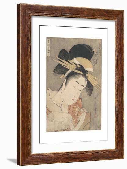 Hanamurasaki of the Tamaya, c.1790-Kitagawa Utamaro-Framed Giclee Print