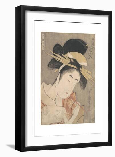 Hanamurasaki of the Tamaya, c.1790-Kitagawa Utamaro-Framed Giclee Print