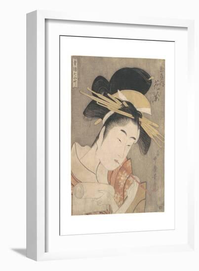 Hanamurasaki of the Tamaya, c.1790-Kitagawa Utamaro-Framed Giclee Print
